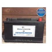 BATTERIA BLUPOWER 12V 100AH 750A EN L4 POSITIVO DESTRO OCCHIO INDICATORE 