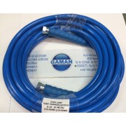 TUBO IDROPULITRICE TERMOPLASTICO 5/16" MT. 10 COMPLETO DI MANOPOLE E RACCORDATO 3/8" FEMM - 3/8" FEMM